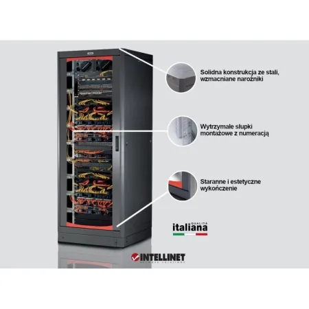 Szafa Rack 19 38u 600x800 Drzwi Szklane Cokół